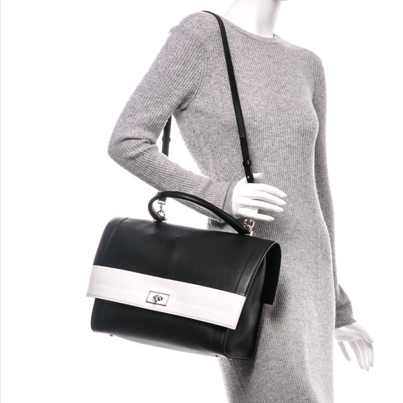 ❤️TRADED❤️ RARE Givenchy BiColor Shark Satchel - Picture 4 of 8